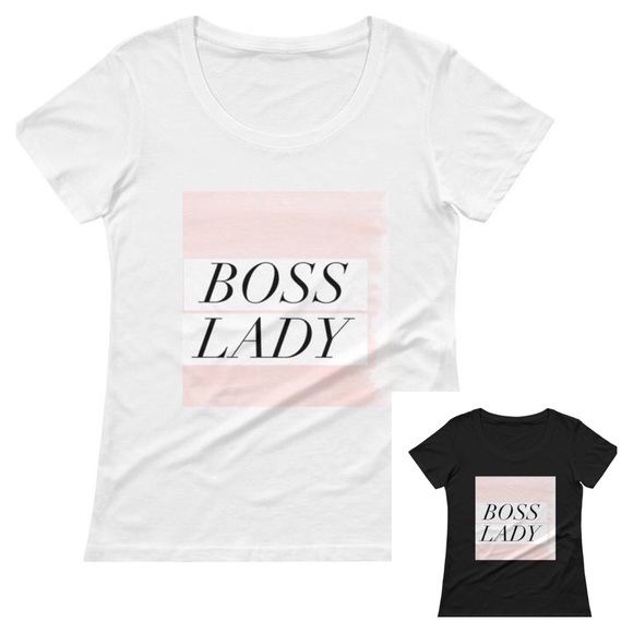 Boss Lady Comfy Tee in White - Picture 2 of 2